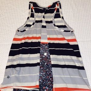 LULULEMON “All Tied Up” Open Tie Back Flyaway Racerback Tank Top S 4-6